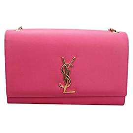 Yves Saint Laurent-Kate Leather Shoulder Bag 364021-Pink
