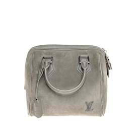 Louis Vuitton-Borsa Louis Vuitton Illusion Speedy Cube PM in suede in buone condizioni-Grigio