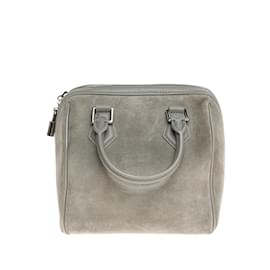 Louis Vuitton-Borsa Louis Vuitton Illusion Speedy Cube PM in suede in buone condizioni-Grigio