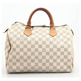 Louis Vuitton-Damier Azur Speedy 30-Bianco