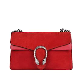 Gucci-Petit sac à bandoulière Dionysus en daim 400249-Rouge