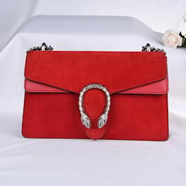 Gucci-Kleine Dionysus-Umhängetasche aus Wildleder 400249-Rot