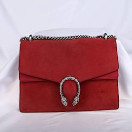 Gucci-Medium Dionysus Suede Shoulder Bag 403348-Red