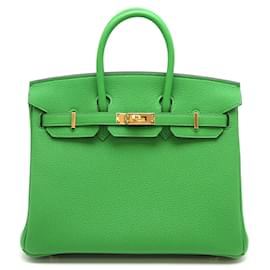 Hermès-Clemence Birkin 25-Green