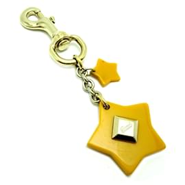 Gucci-Star Charm Keychain-Yellow