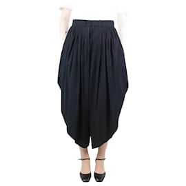Chloé-Black wide split-leg trousers - size UK 8-Black
