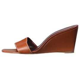 Staud-Tan Billie wedge heels - size EU 37.5-Brown