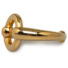 Hermès-Hermes Gold Mors Scarf Ring-Golden