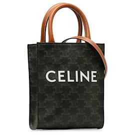 Céline-Celine Black Mini Triomphe Vertical Cabas-Schwarz