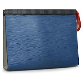 Louis Vuitton-Louis Vuitton Blue Epi Pochette Voyage MM-Blue