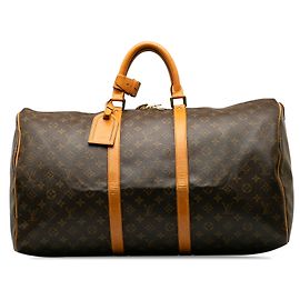 Louis Vuitton Monograma Marrom Keepall 55 Marrom