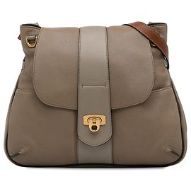Sac à bandoulière Lexa en cuir marron Chloé Marron Taupe