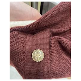 Chanel-Manteau en cachemire à boutons CC-Multicolore