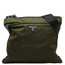 Prada-Tessuto Messenger Bag-Green