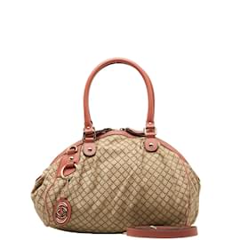 Gucci-Bolso tote Sukey de lona con strass 223974-Rosa