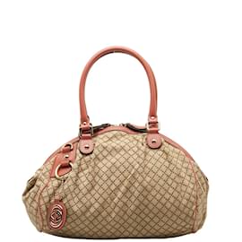 Gucci-Diamante Canvas Sukey Tote Bag 223974-Pink