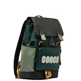 Coach-Leather Track Backpack C6656-Green
