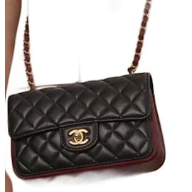 Chanel-Chanel Timeless Mini Sac Rectangulaire Cuir d'Agneau/ d'origine-Noir