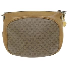 Gucci-GUCCI Micro GG Supreme Shoulder Bag PVC Leather Beige 001 261 1095 Auth th4494-Beige