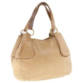 Miu Miu-Miu Miu Sac à Main Cuir Beige Auth 64848-Beige