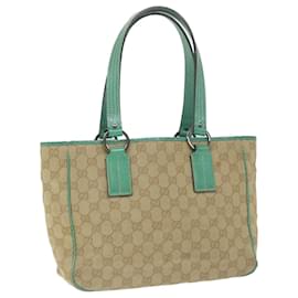 Gucci-GUCCI GG Lona Tote Bag Bege 113019 auth 64277-Bege