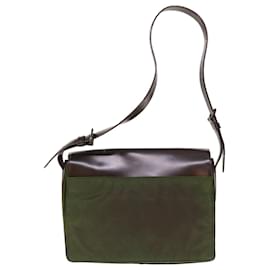 Prada-PRADA Shoulder Bag Nylon Khaki Auth 64645-Khaki