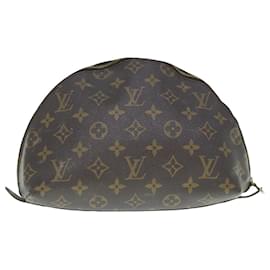 Louis Vuitton-LOUIS VUITTON Monogram Trousse Demi Ronde Pochette Cosmétique M47520 Auth LV 64037-Monogramme