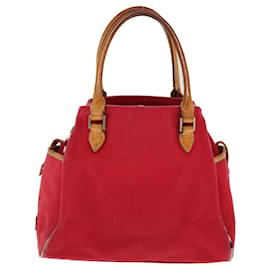 Burberry-BURBERRY Sac à Main Toile Rouge Auth ac2619-Rouge
