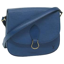 Louis Vuitton-LOUIS VUITTON Epi Saint Cloud GM bolsa de ombro azul M52195 Autenticação de LV 62451-Azul