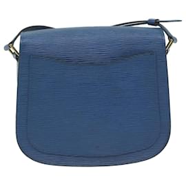Louis Vuitton-LOUIS VUITTON Epi Saint Cloud GM Shoulder Bag Blue M52195 LV Auth 62451-Blue