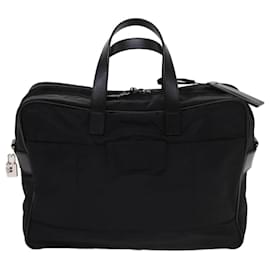 Prada-PRADA Business Bag Nylon 2way Black Auth ki3987-Black