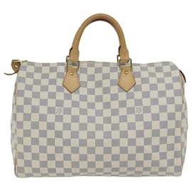 Louis Vuitton-Louis Vuitton Damier Azur Speedy 35 Hand Bag N41535 Auth LV 64103-Autre