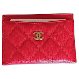 Chanel-Porte carte chanel-Rouge