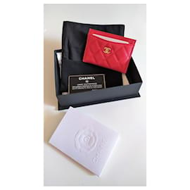 Chanel-Chanel card holder-Red