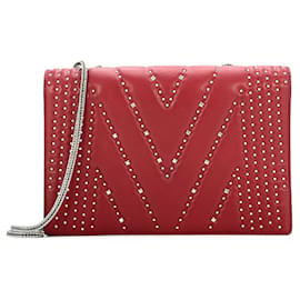 MCM-MCM 2Way Leather Shoulder Bag Handbag Shoulder Bag Dark Red Bag-Red