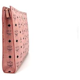 MCM-MCM Case Clutch Case Bag LogoPrint Soft Pink Pochette Rose Mac Book Air-Rose