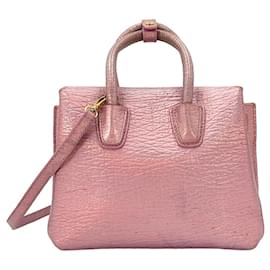 MCM-MCM Mini Milla Tote Bag Pearl Mother of Pearl Pink Handle Bag Shoulder Bag-Other