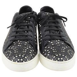 Alaïa Alaia Black Laser Cut Low Top Sneakers Black