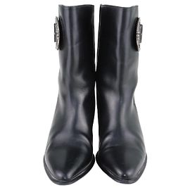 Loewe Botas Western Pretas com Fivela e Pontas Preto