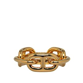 Hermès-Anillo de bufanda Hermes Regate de oro-Dorado