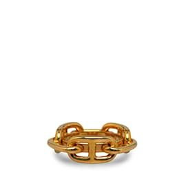 Hermès-Anillo de bufanda Hermes Regate de oro-Dorado