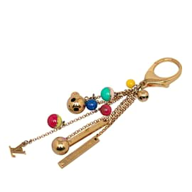 Louis Vuitton-Gold Louis Vuitton Porte Cles Grelot Bag Charm Key Chain-Golden