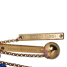 Louis Vuitton-Gold Louis Vuitton Porte Cles Grelot Bag Charm Key Chain-Golden
