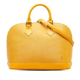 Louis Vuitton-Yellow Louis Vuitton Epi Alma PM Satchel-Yellow