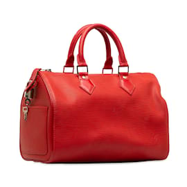 Louis Vuitton-Louis Vuitton Epi Speedy Vermelho 30 Saco de Boston-Vermelho