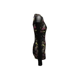 Autre Marque-Negro y multicolor Jean Paul Gaultier Soleil Malla Estampado floral Top Talla US S-Negro