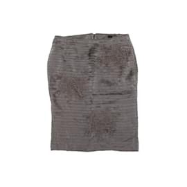 Gucci-Grey Gucci Pleated Silk Skirt Size IT 40-Grey