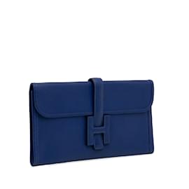 Hermès-Bleu Hermes Epsom Jige Elan 29 Pochette-Bleu