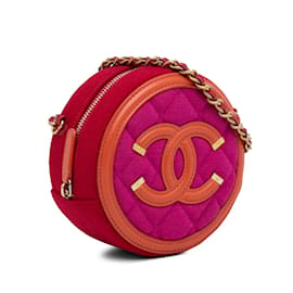 Chanel-Sac à bandoulière en filigrane Chanel CC rose-Rose