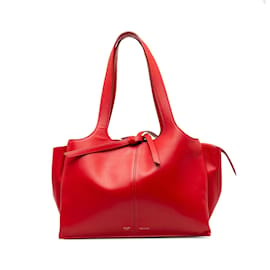 Céline-Petit sac cabas à trois volets rouge Celine-Rouge